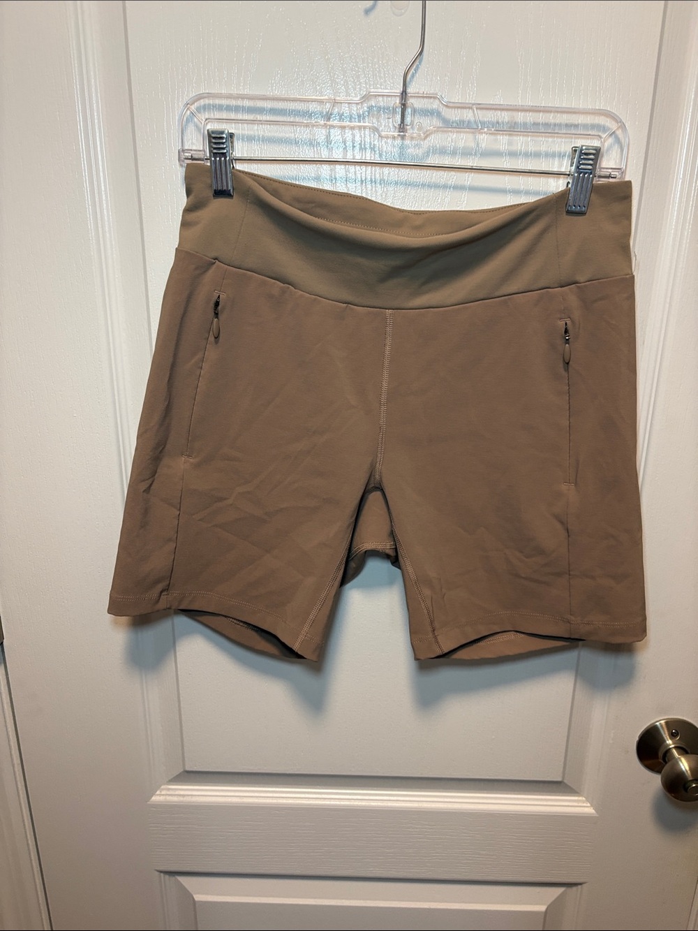 Columbia Brown Women's Athletic Shorts with Zip Pockets